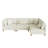 Seemab 4 - Piece Upholstered Beige Corduroy Modular Sectional with Pillow Back and Solid Wood Legs-1140708846