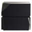 Table de bout Drisana, finition miroir noir