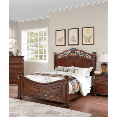 Formal Traditional Dark Cherry Color 1pc Eastern King Size Bed Tufted Faux Leather Headboard Footboard Bedframe
