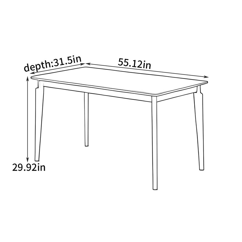 Nordic-style minimalist dining table