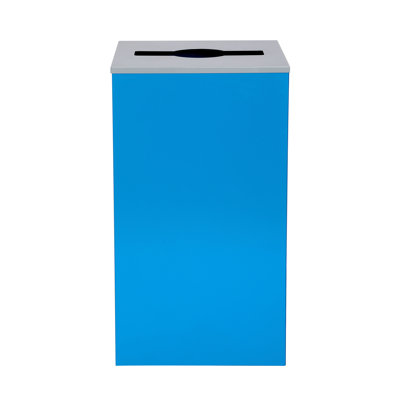 29 Gallon Steel Trash Bin with Mixed Opening Lid