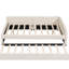 Grand lit avec lit gigogne simple beige et cadre décoratif pour chambre à coucher-972979542