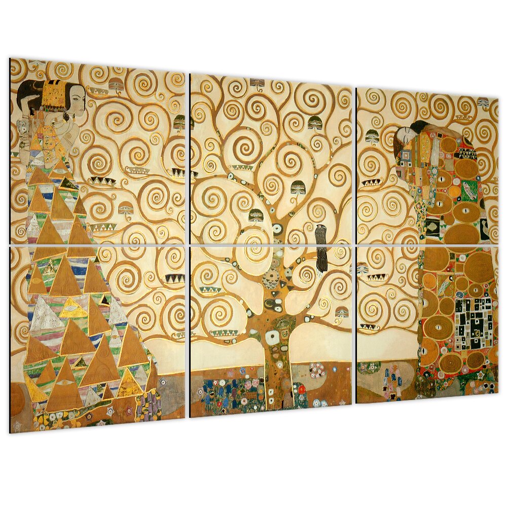 6-tlg. Wandbilder-Set The Tree Of Life von Gustav Klimt