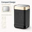 Chauffage d'appoint en céramique – Chauffage PTC 1500 W avec deux niveaux de puissance, protection contre la surchauffe et interrupteur anti-basculement, conception compacte et portable pour chambre, bureau et petits espaces