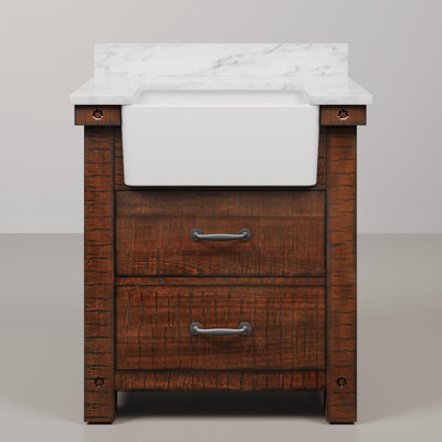 Keighley Freestanding Standard Free Standing Single Double Single Vanity Bathroom Vanity With Top