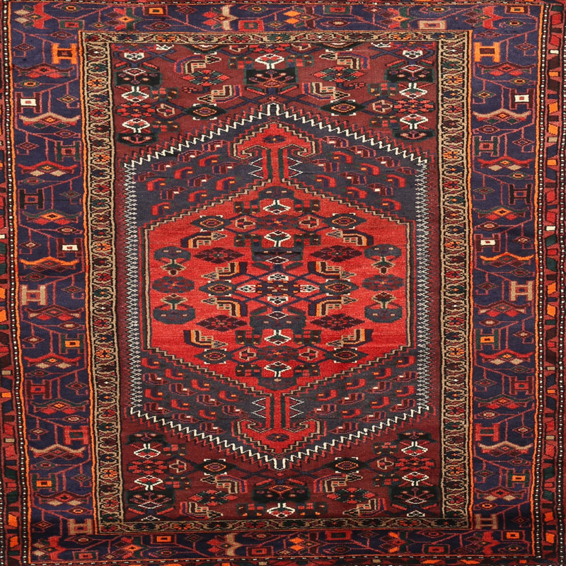 Tapis foncé Southwestern Mehroon, Rond 8 pi