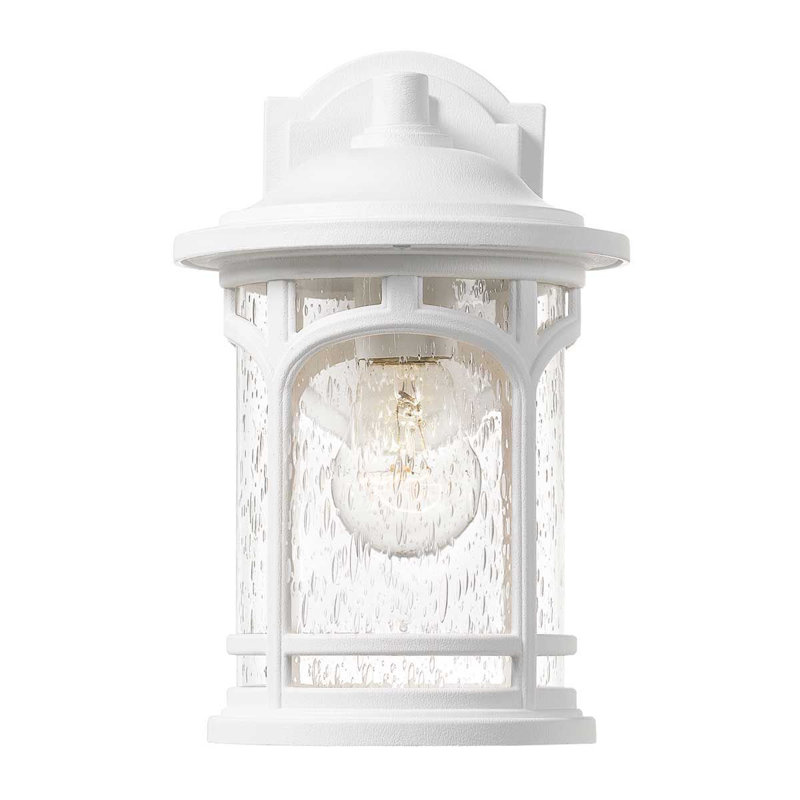 Hollydale White Outdoor Wall Lantern, 26.3cm H x 16.9cm W x 20.5cm D