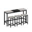 Table de salle à manger de cuisine moderne, table de pub, ensemble de table de salle à manger longue avec 3 tabourets, conception de tabouret suspendu pratique-1523502289-1523502295