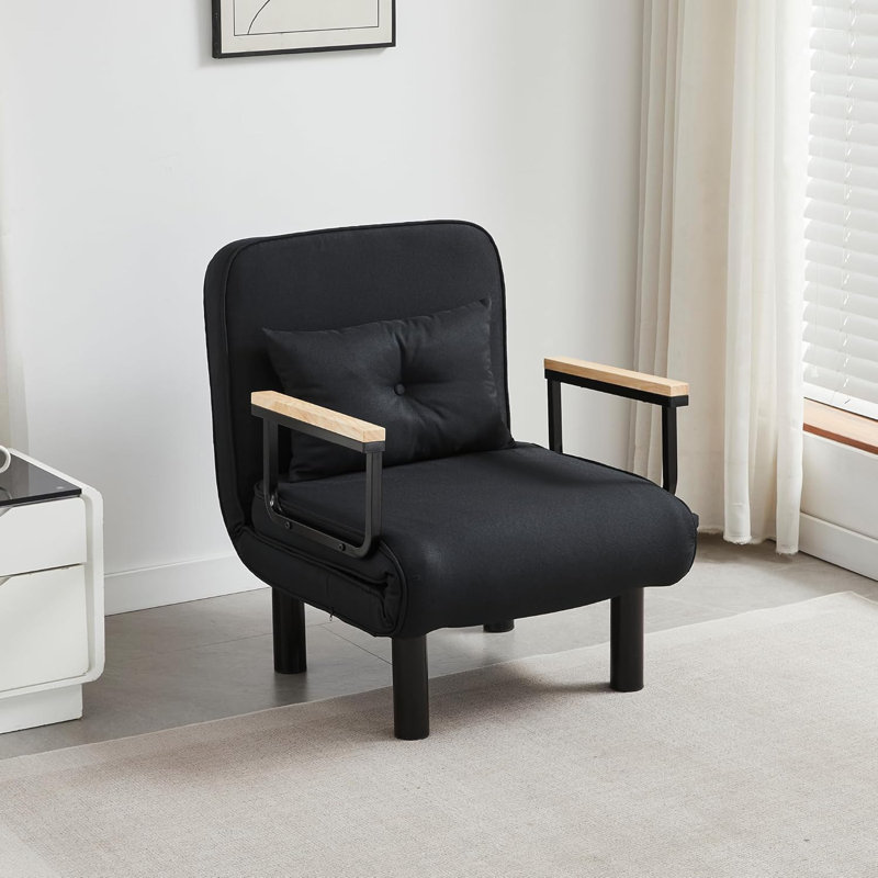 Upholstered Accent Chair, Black