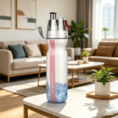 Bouteille d'eau avec vaporisateur 17 oz avec fonction de brume pour les activités extérieures en été