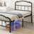 Oley Double Wave Headboard and Footboard Heavy Duty Anti-sway 18in High Steel Tube Iron Bed with Storage-1771660211