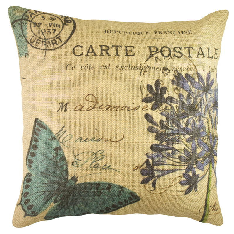 Erbe Jute / Sisal Reversible Throw Pillow