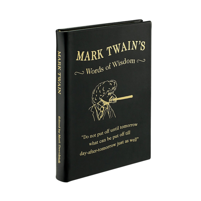 Mark Twain's Words of Wisdom Leather Bound Book