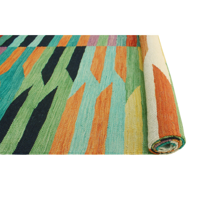 Modern Flatweave Abdalla Red Rug