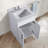 Hood-3W 24.00 In. W X 22.00 In. D X 35.00 In. H  Freestanding Bath Vanity In White Wood With White Top
