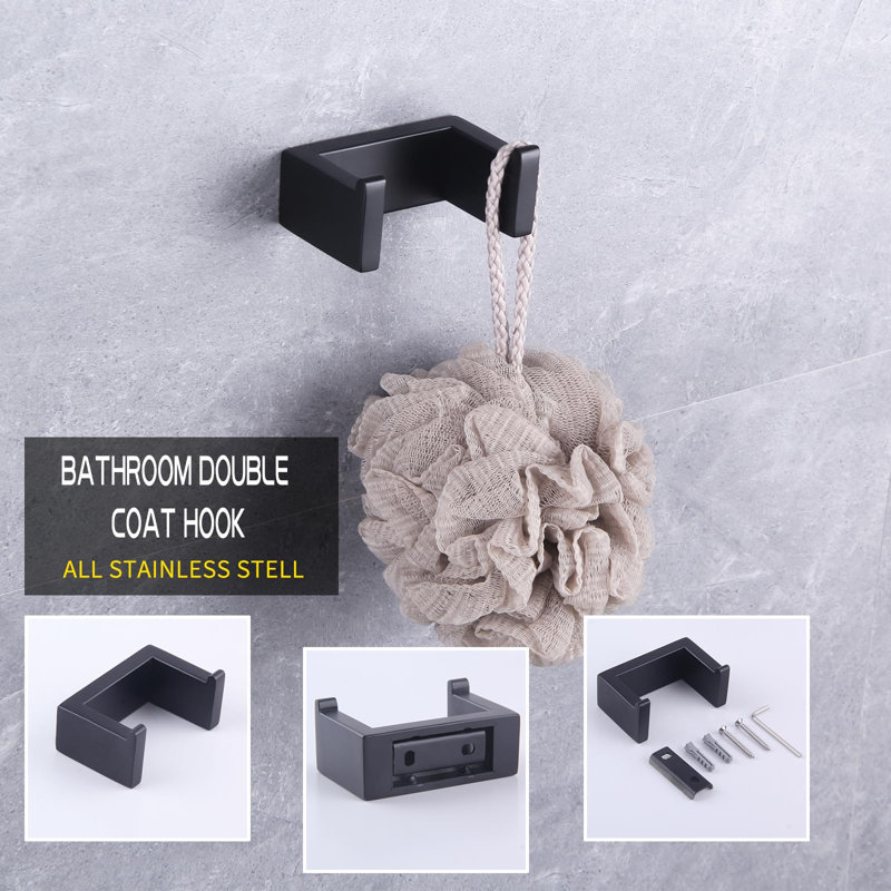 3 - Piece Bathroom Hardware Set, Matte Black
