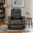 Genuine Leather Electric Lifting Massage Recliner, Black, Designed For Seniors