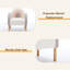 Canapé d'appoint, tissu en peluche avec structure en bois massif, motif arc-en-ciel
