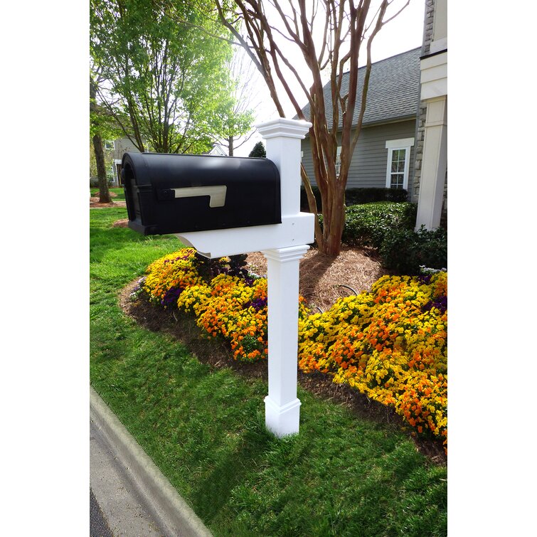 Zippity 4.5 ft. H Classica Mailbox Post with Newspaper Holder