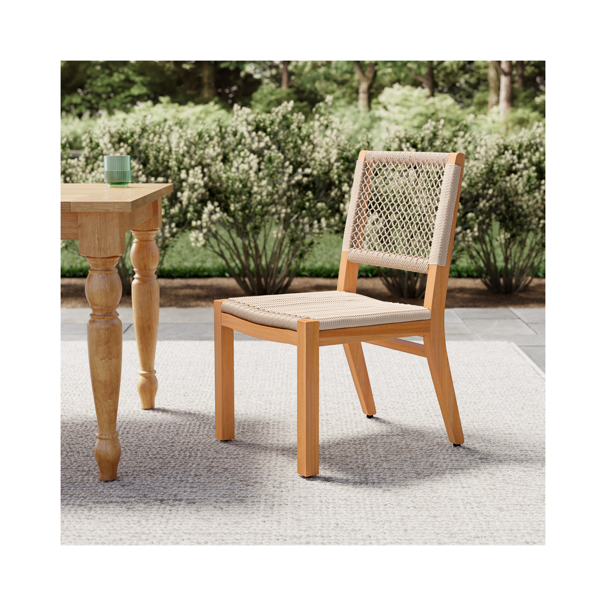 Seras Teak Patio Dining Side Chair