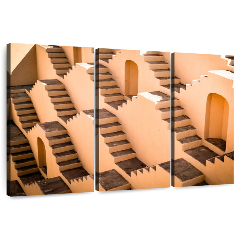 Indian Stepwell, H 20 po x l 33 po