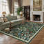 Tapis floral lavable en machine avec envers antidérapant Guston-51273239-51977672-52131528