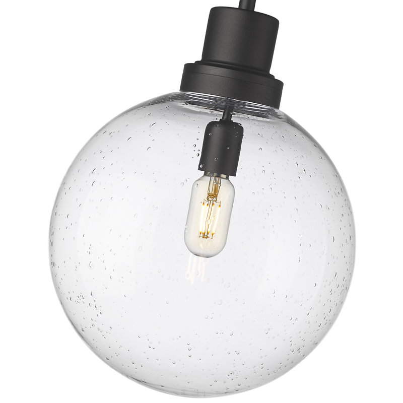 Ayres Outdoor Pendant, 15" H x 12" W x 12" D, Seeded