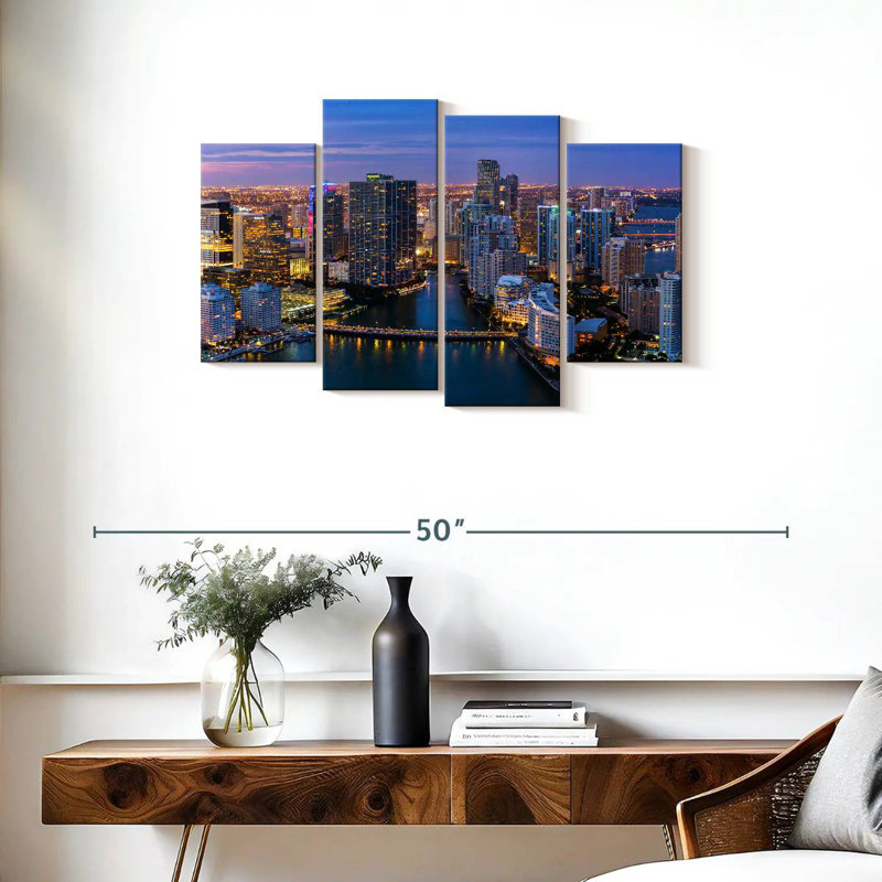 Humeur au crépuscule Sirci Miami, H 22 po x l 36 po