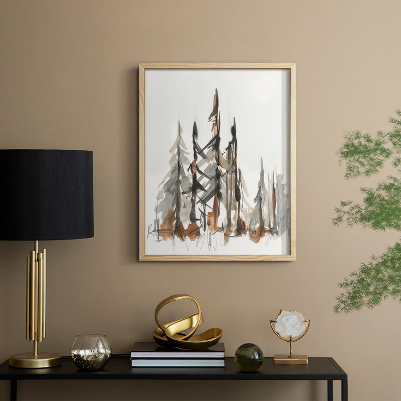 Rustic Evergreen II, reproduction encadrée - bois massif, Naturel, H 11 po x l 9 po