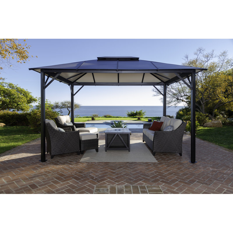 Durham 13 Ft. W x 11 Ft. D Aluminum Patio Gazebo