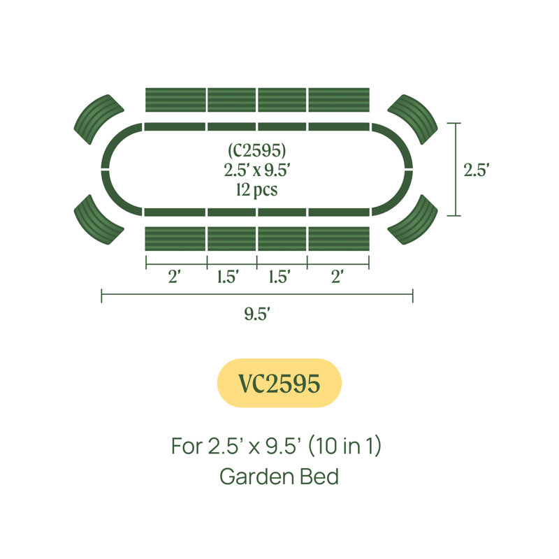 Support à plantes, H 38 po x l 30 po x P 114 po