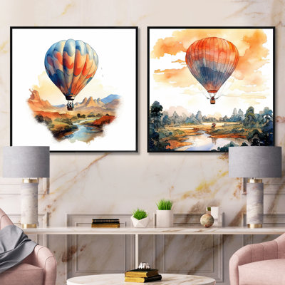 Montgolfière Dreamscape - ensemble de 2 montgolfières carrées