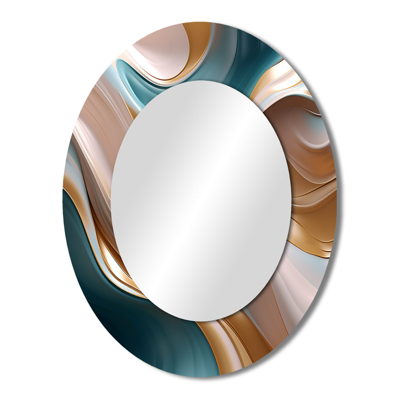 Miroir mural moderne Tender Wave Harmony, 43 po x 33 po