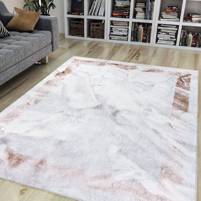 Premium 100% Polyester Area Rug, 6.9 x 10.2 ft | 1850 g/m², 0.2 in Pile Height | Recycled Poly Cotton Underside | Machine Washable at 30°C | Soft, Durable, Eco-Friendly Design for Modern Living Spaces