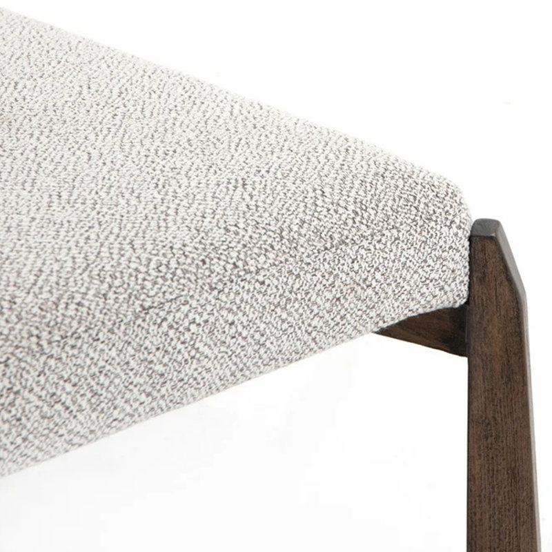 Coussin de repos en bois massif pour banc de centre commercial, H 16,93 po x l 55,12 po x P 17,72 po
