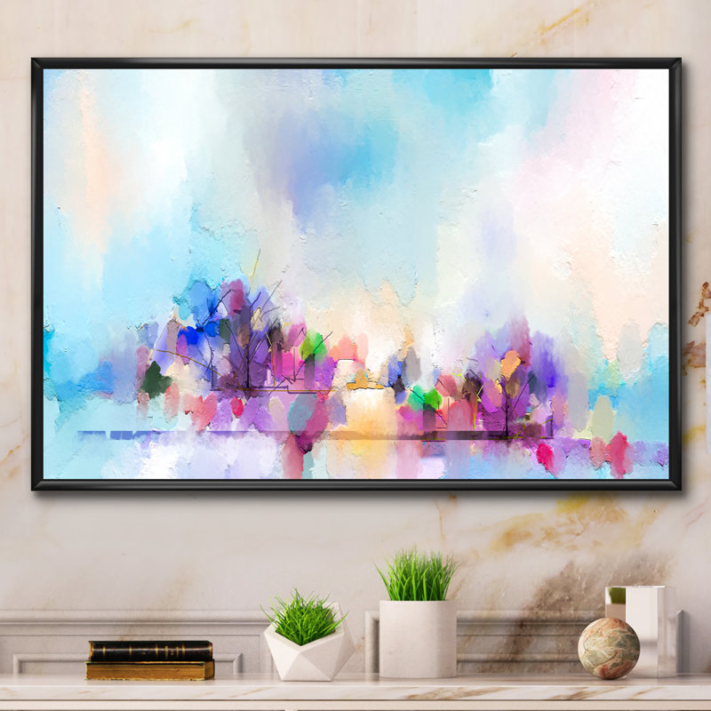 Pinceau Ocean Waves Impression VI - reproduction de cadre flottant sur toile, H 24 po x l 36 po x P 1 po, Cadre flottant noir
