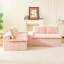 Canapé de luxe luxueux en velours tortue rose - disposable en une rangée, côte à côte ou face à face, mobilier de salon élégant pour une décoration intérieure confortable-129935841