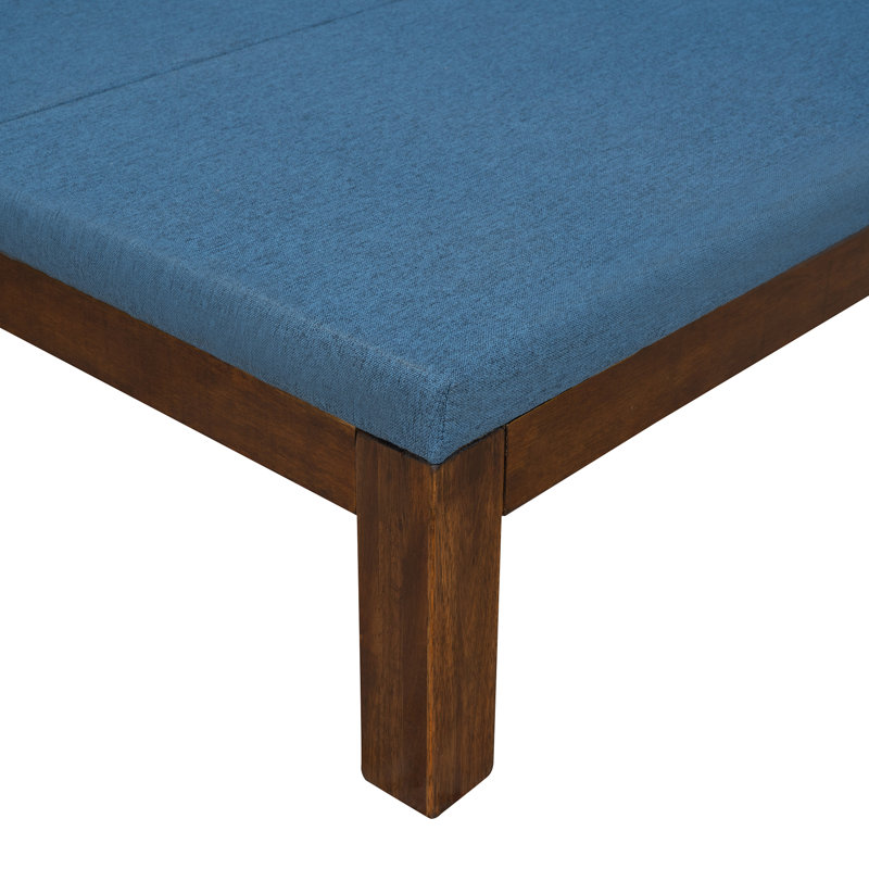 Structure de lit Latiyah, Simple, Bleu