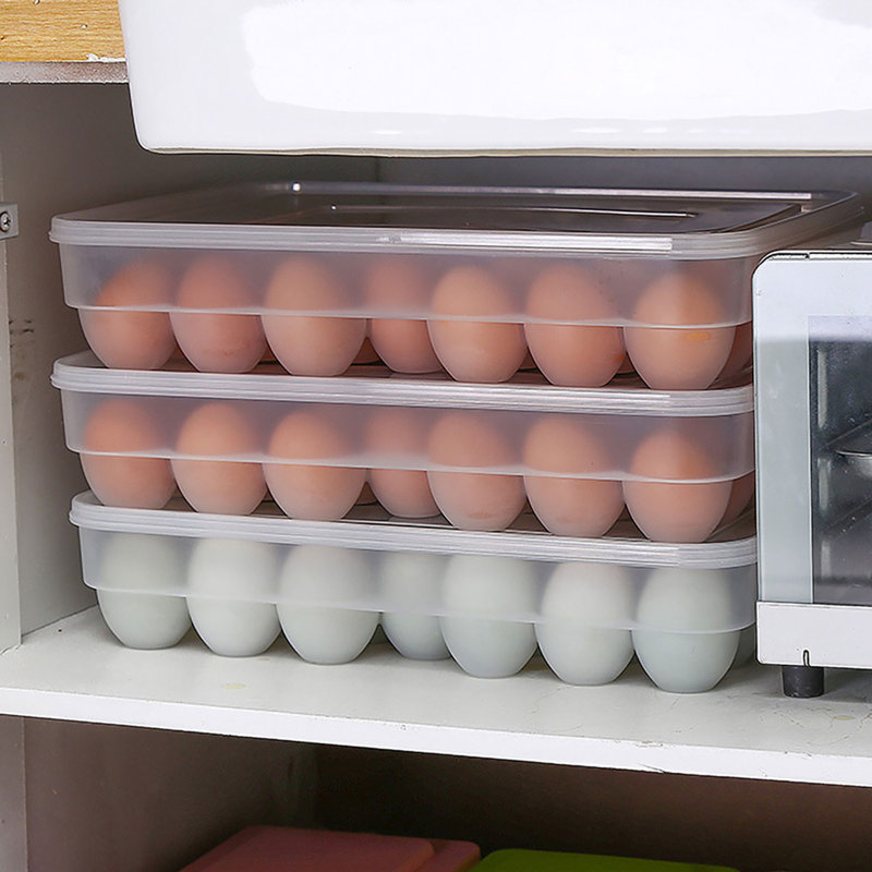 Boîte à œufs avec couvercle anti-dérapant transparent et transparent