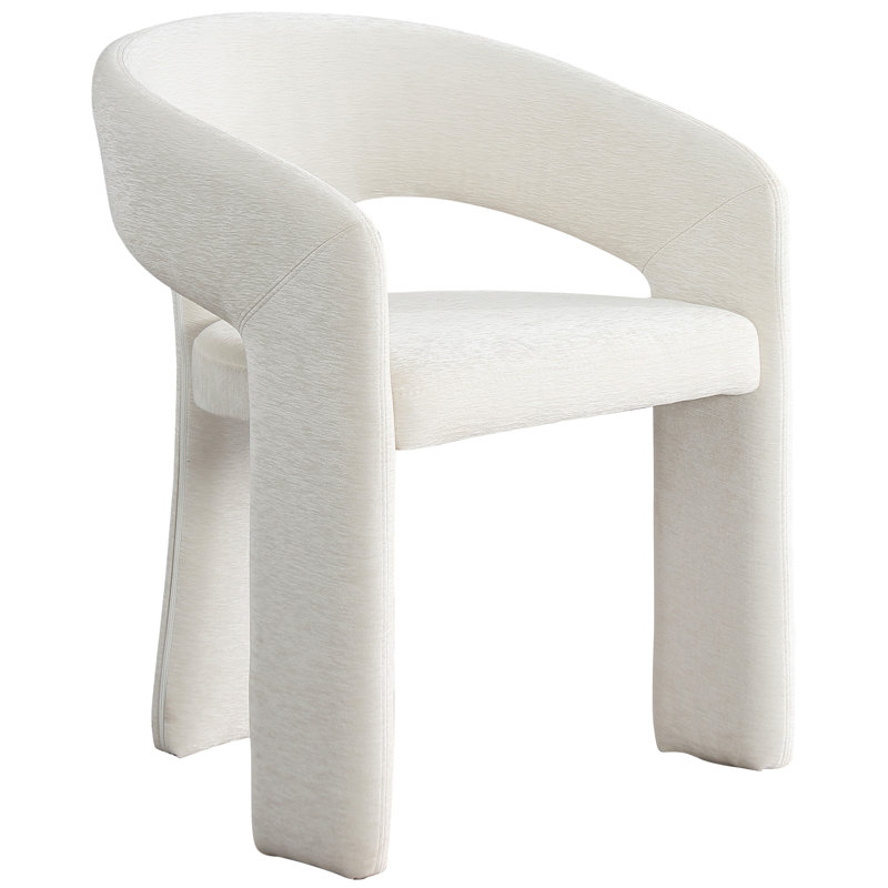 Hollerman Rendition Dining Chair, Cream Polyester Fabric