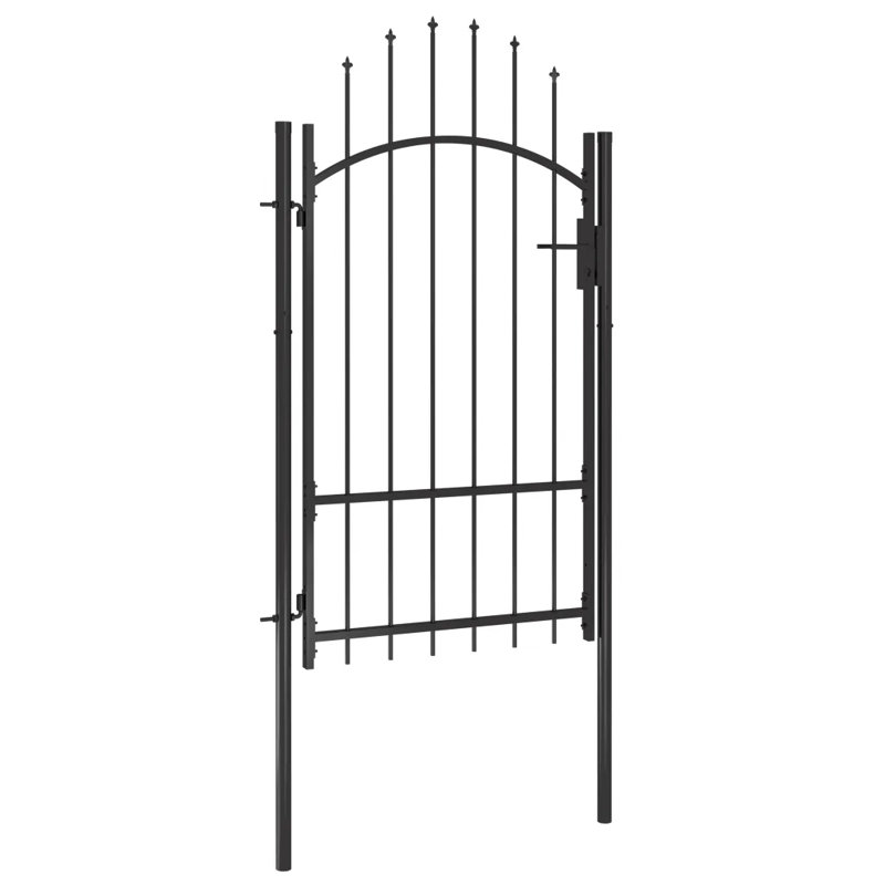 Patoma 219.964cm H x 99.06cm W Black Metal Gate