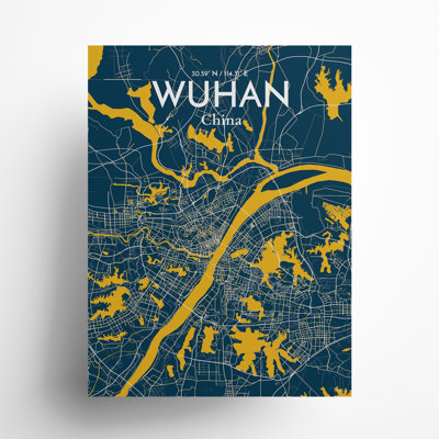 Carte de la ville de Whan, impression