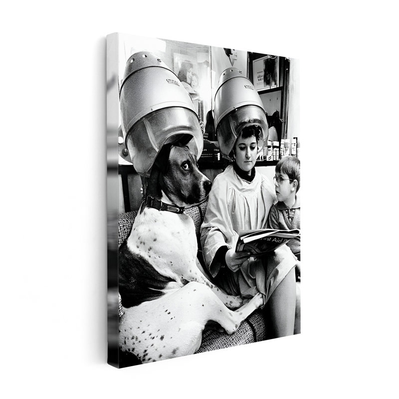 Fille et chien, 24"H x 32"W, Canvas, Unframed