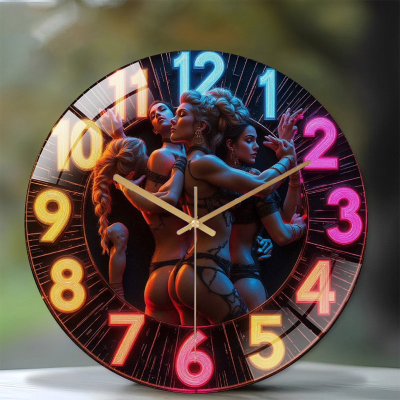 Horloge murale en verre 12 po
