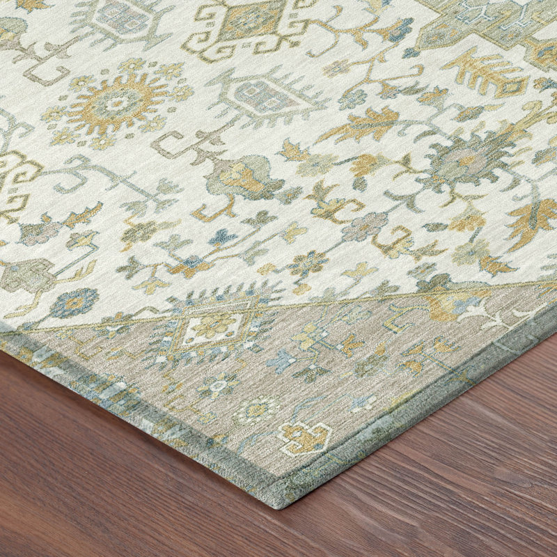 Machine Washable Indoor/Outdoor Chantille ACN2714 Global Rug, Ivory, 9' x 12'