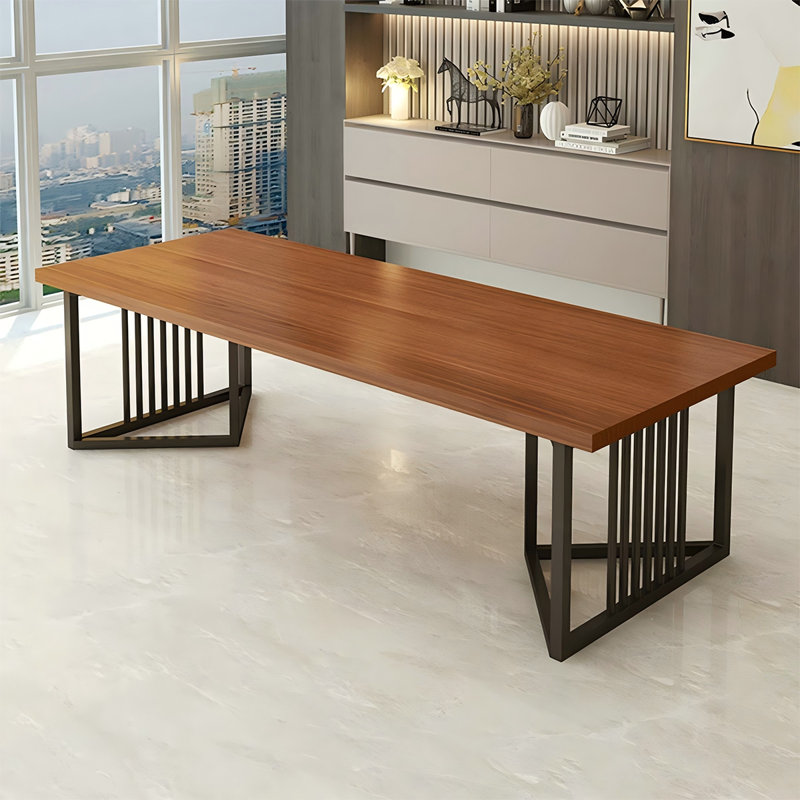 Table de conférence 78,74 po style industriel nordique minimaliste brun, H 29,53 po x L 78,74 po x l 31,5 po