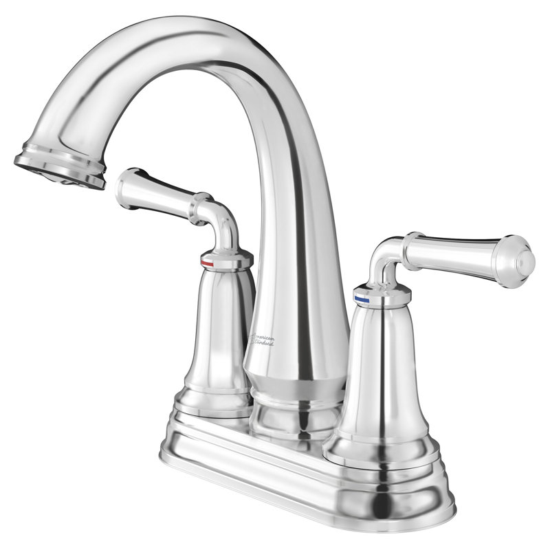 Robinet de salle de bain central avec drain Delancey, Chrome poli, Sans indicateur chaud / froid
