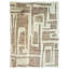 Hand Knotted Wool Abstract Area Rug in Ivory-70393133