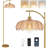 Mid Century Modern Floor Lamp With Dimmable Remote Control, Adjustable Height, And Glass Shade For Living Room And Bedroom