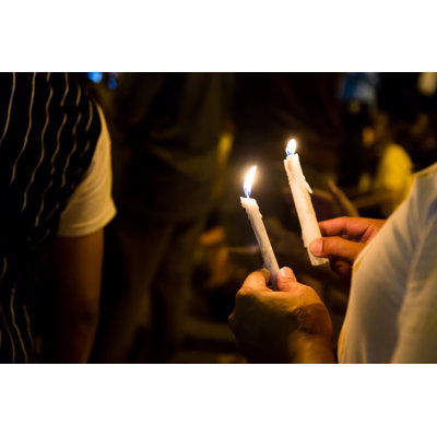 Candle Vigil - Wrapped Canvas Print
